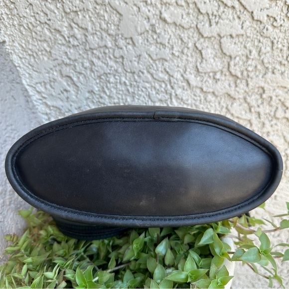 VINTAGE COACH Slim Duffle Shoulder Sac Crossbody Bag in Black Leather #5722 RARE - Picture 4 of 11